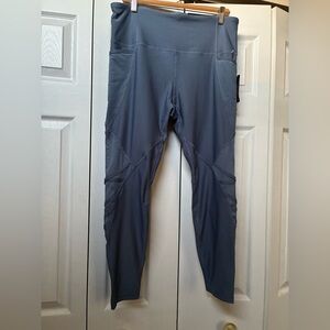 RBX Workout Leggings, Periwinkle, Size XL